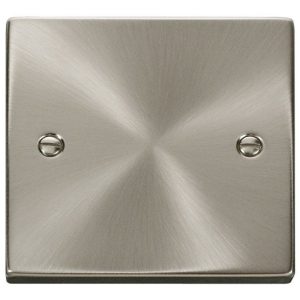 Satin Chrome Single Blank Plate