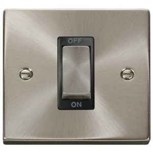 Satin Chrome 1 Gang 45a D/P Switch
