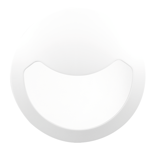 12W LED Utility Eyelid Bulkhead With Emergency Self Test - IP65 - 4200K - White