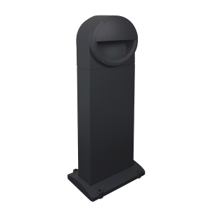 20W Max. E27 Holborn Single Sided Bollard - IP54 - Black