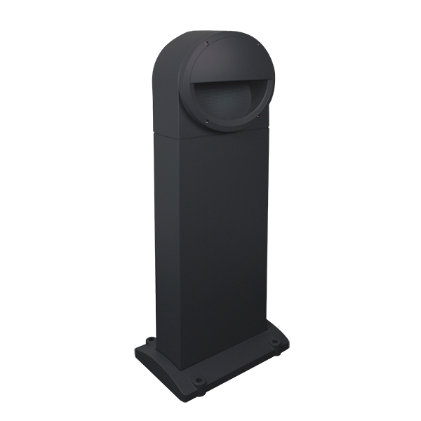 20W Max. E27 Holborn Single Sided Bollard - IP54 - Black