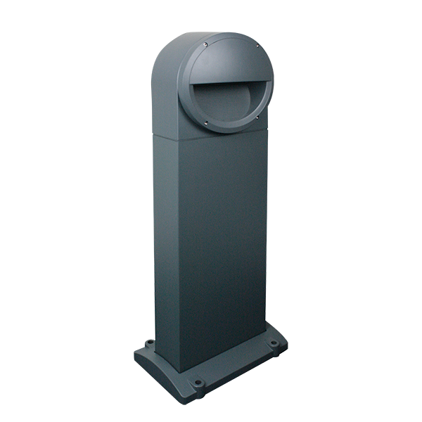 20W Max. E27 Holborn Single Sided Bollard - IP54 - Grey