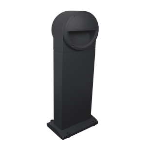20W Max. E27 Holborn Double Sided Bollard - IP54 - Black