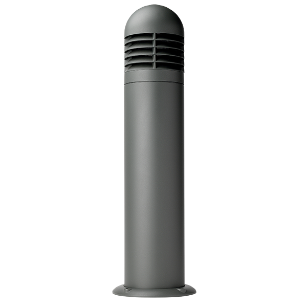 20W Max. E27 Leasowe Louvered Bollard - IP54 - Grey