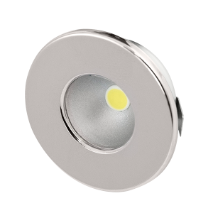 12V 0.8W LED Plastic Recessed Circular Starlight - IP44 - 6000K - Chrome