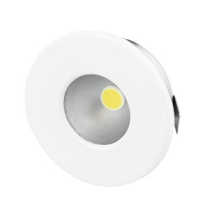 12V 0.8W LED Plastic Recessed Circular Starlight - IP44 - 6000K - White