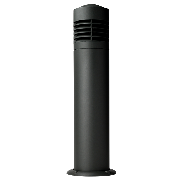 20W Max. E27 Trevose Louvered Bollard - IP54 - Black