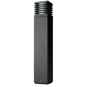 11W Max. E27 Trinity Opal Slatted Bollard - IP54 - Black