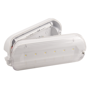 3W Emergency LED Maintained Hinged Bulkhead - IP65