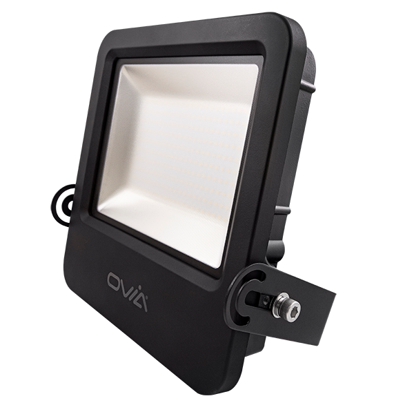 150W LED Floodlight With Photocell - IP65 - 4000K - Black