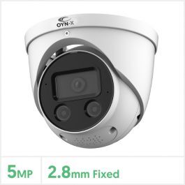 Eagle 5MP IR Fixed Lens AI Deterrence Network Turret Camera (White)