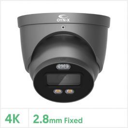 Eagle 8MP/4K Fixed Lens Full-Colour Active Deterrence HDCVI IR Turret Camera (Grey)