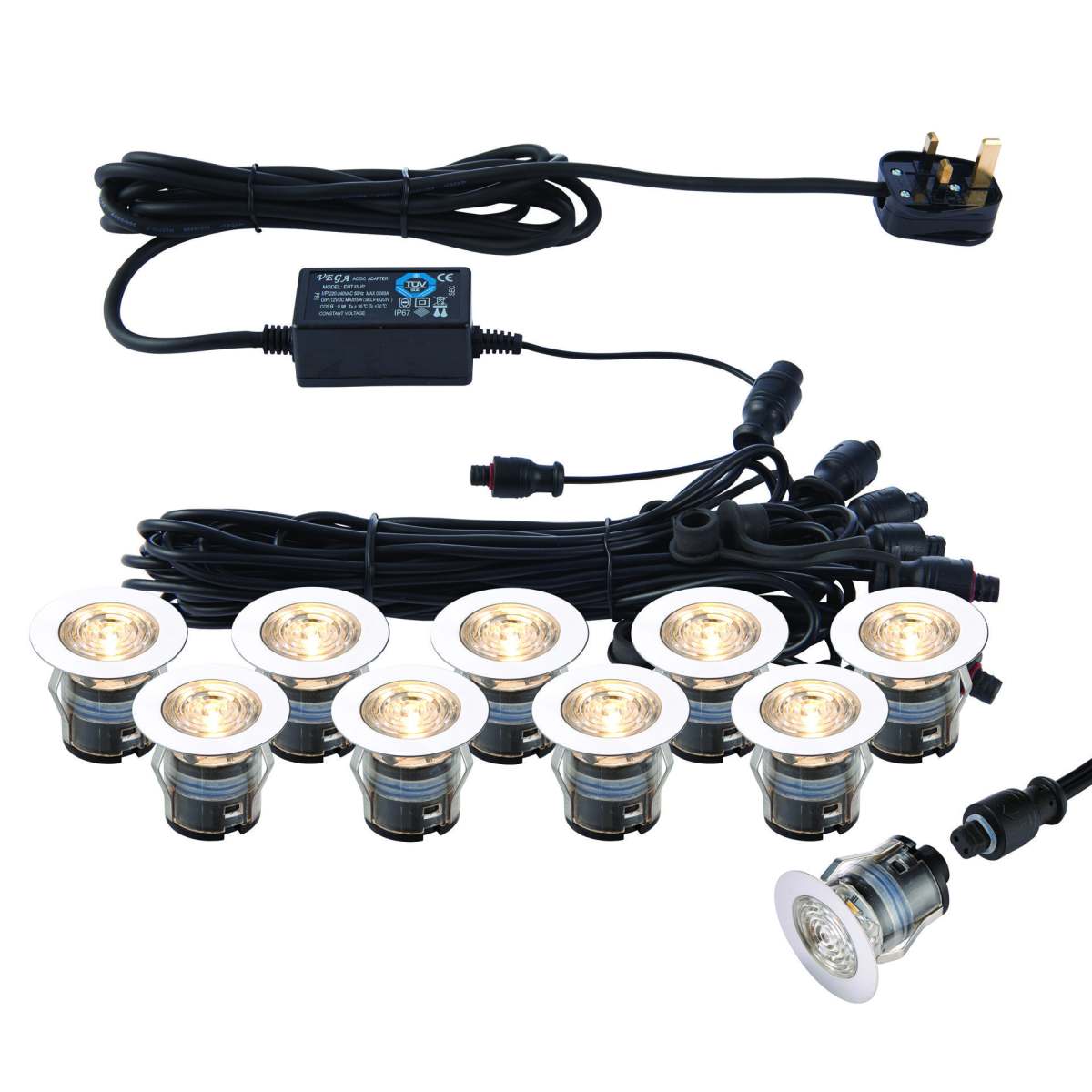 IkonPRO CCT 3000K/4000K 35mm kit IP67 0.75W cct
