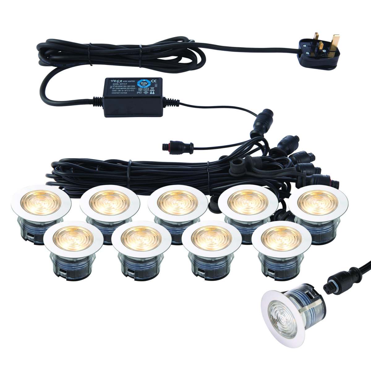 IkonPRO CCT 3000K/4000K 45mm kit IP67 0.75W cct