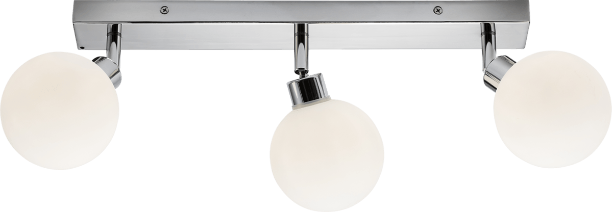 230V IP44 G9 Triple Bar Spotlight with Round Frosted Glass - Chrome KNIGHTSBRIDGE