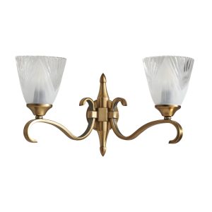 Columbia brass Twin wall & deco glass