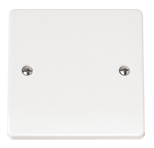Click White Moulded Flex Outlet Frontplate With Bottom Cable Entry 25A