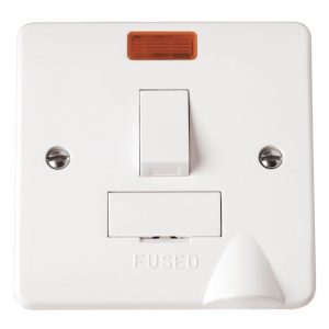 Click Mode White DP Switched Fused Connection Unit (FCU) w/ Flex & Neon 13A