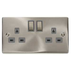 Brushed Chrome (Grey Surround)