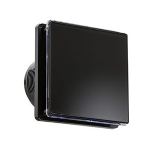 100mm/4 inch LED Backlit Extractor Fan with Overrun Timer - Black