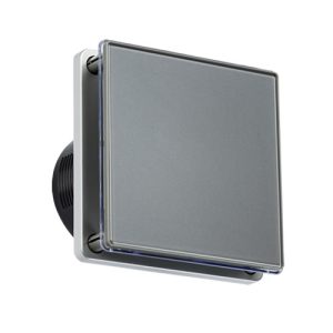 100mm/4 inch LED Backlit Extractor Fan with Overrun Timer - Grey