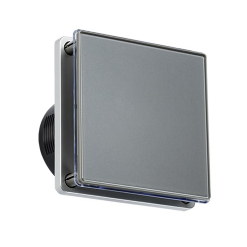 100mm/4 inch LED Backlit Extractor Fan with Overrun Timer - Grey