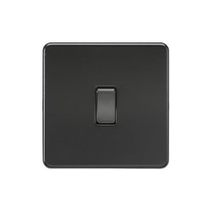 Screwless 10AX Intermediate Switch - Matt Black