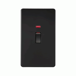 45A 2G DP switch with neon - matt black