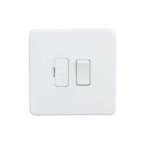 Screwless 13A Switched Fused Spur Unit - Matt White