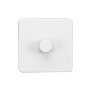 Screwless 1G 2-way 10-200W (5-150W LED) trailing edge dimmer - Matt White