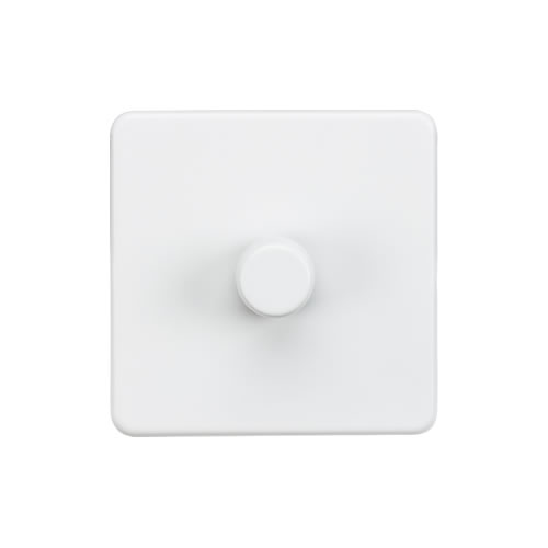 Screwless 1G 2-way 10-200W (5-150W LED) trailing edge dimmer - Matt White